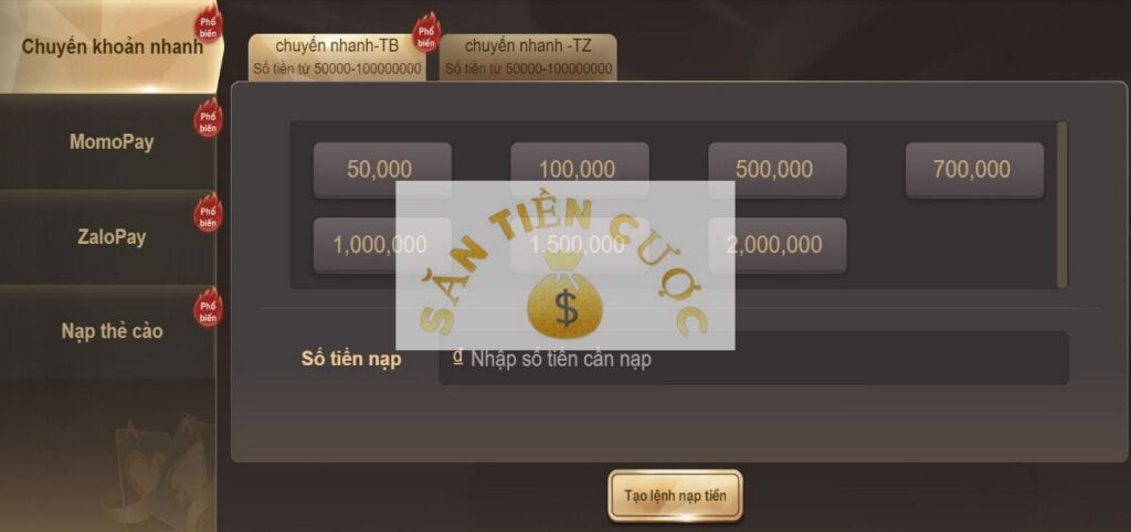 Nạp rút tiền thưởng dễ dàng cùng game bắn cá online đổi thưởng uy tín