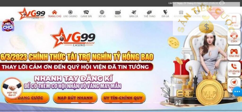 VG99 là nhà cái tặng tiền mới nổi hiện nay tại Việt Nam